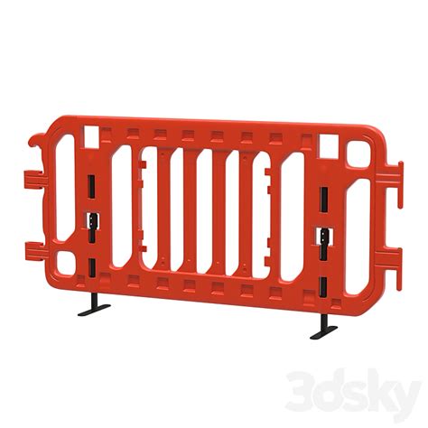 Crowdcade Deluxe Plastic Barricade Urban Environment 3d Model