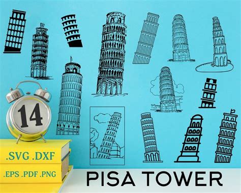 Pisa Tower SVG Italy Svg World Landmark Svg Pisa Silhouette Pisa