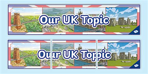 Our UK Topic Display Banner L Enseignant A Fait Twinkl