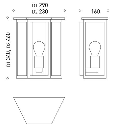 Geometrische Hausleuchte Aus Bronze Geschmiedet Patiniert