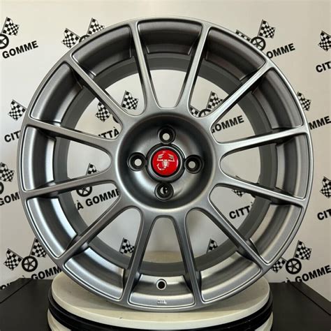 Alloy Wheels Devoted Abarth 500 Mens 17 New Esseesse Anthracite Red