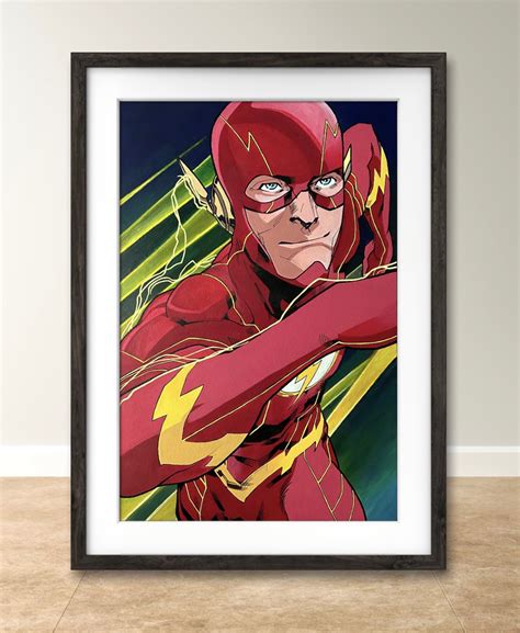 THE FLASH Painting Art Print - Etsy