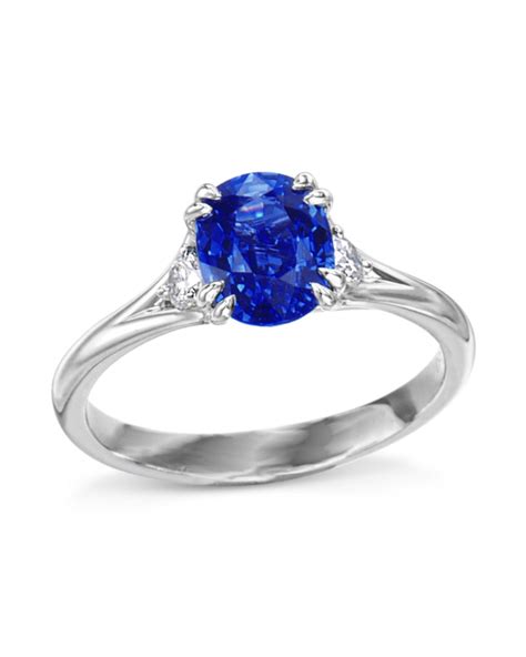 Oval Blue Sapphire And Diamond Ring Turgeon Raine