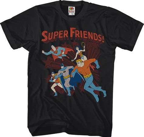 Super Friends Dc Comics T Shirt Dc Comics Mens T Shirt