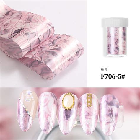 Jual Pretty Aurora Broken Glass Foils Nail Foil Decoration Transfer