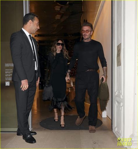 Victoria David Beckham Coordinate In Black Outfits While Out After