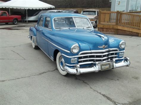 1950 Chrysler Windsor Sedan 4 Door Blue Runs Great Classic Chrysler