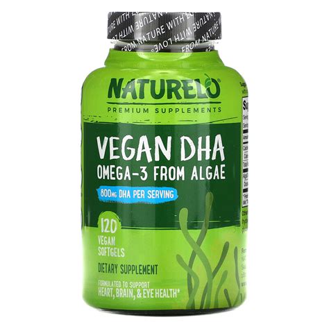 NATURELO Vegan DHA Omega 3 From Algae 800 Mg 120 Vegan Softgels IHerb