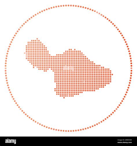 Maui Digital Badge Dotted Style Map Of Maui In Circle Tech Icon Of