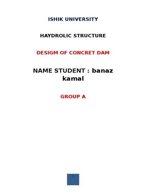 Design of Concrete Dam........... | PDF | Dam | Stress (Mechanics)