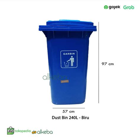 Jual Tempat Sampah 240 Liter Dust Bin 240 L Warna Biru Kota Bandung