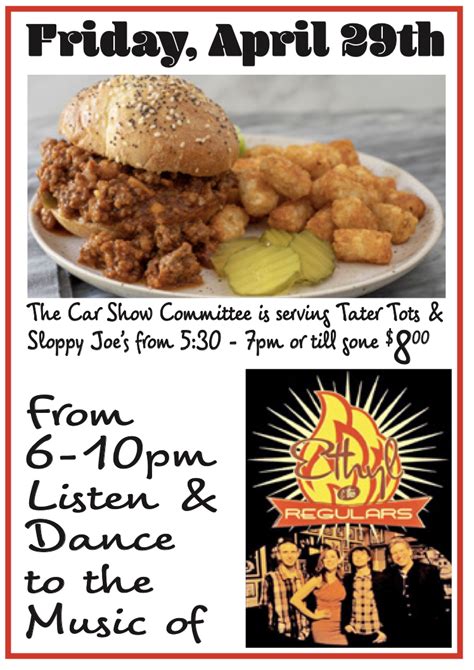 Sloppy Joe Dinner And Dance To Ethyl And The Regulars Littleton Elks