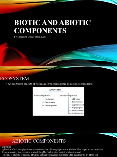 Biotic and Abiotic Components | PDF