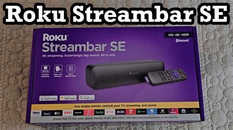 Roku Streambar SE Soundbar Speaker Audio Bass Unboxing Setup Review