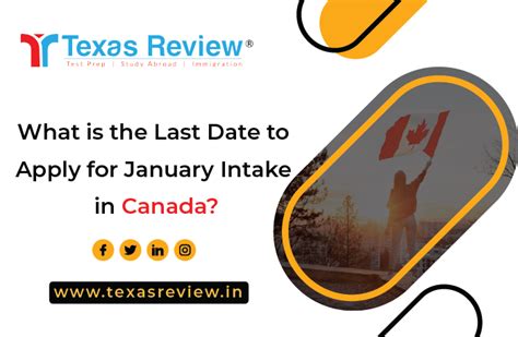 What Is The Last Date To Apply For January Intake In Canada