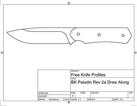 Free Printable Knife Templates