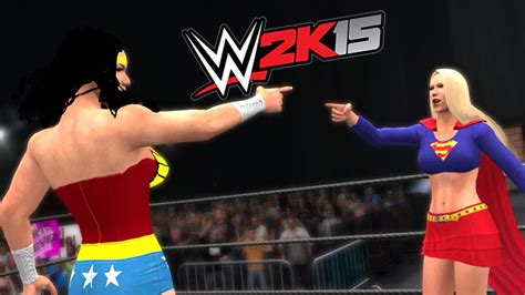 Wonder Woman Vs Supergirl Wwe 2k15 Youtube