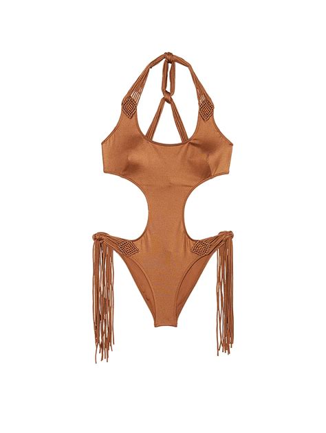 Buy Vs Archives Swim Macrame Fringe Monokini One Piece Swimsuit Order