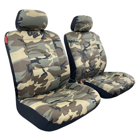 Camo Canvas Seat Covers For CHEVY EQUINOX 2018 2022 Front Coyote