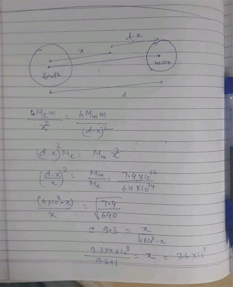 De Find The Distance Of A Point From The Earth S Centre Where The