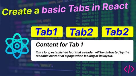 React Js Tutorial Basic To Advance How To Create Tabs In Reactjs