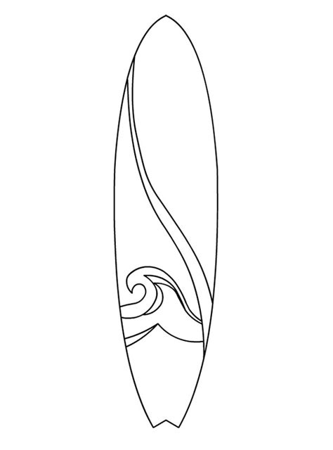 Desenho De Prancha De Surfe Estampada Para Colorir Tudodesenhos