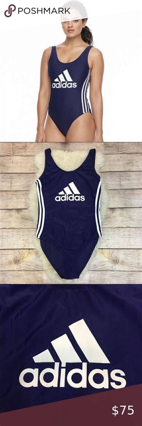 Adidas Navy One Piece Swim Suit One Piece Swim Navy One Piece