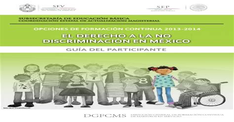 El Derecho A La No Discriminacion PDF Document