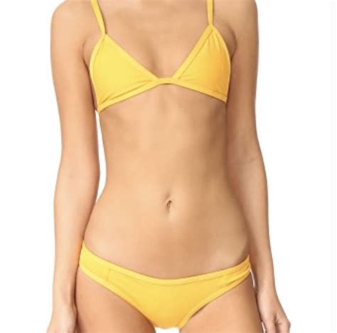 Nwt Tavik Jayden Yellow Contrast Stitch Bikini Bottom Large Ebay