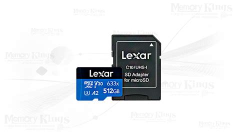 MEMORIA Micro SD 512GB LEXAR HADES 633X SERIE BLUE Memory Kings Lo