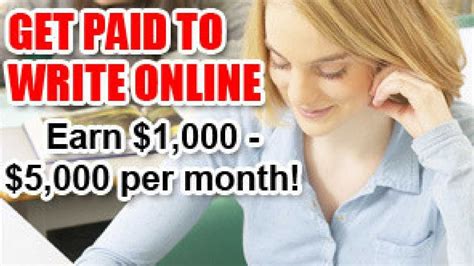 Writing Jobs Get Paid To Write Online Work From Home Youtube