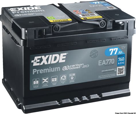 Batterie EXIDE Premium Per Avviamento E Servizi Di Bordo DDF Nautica