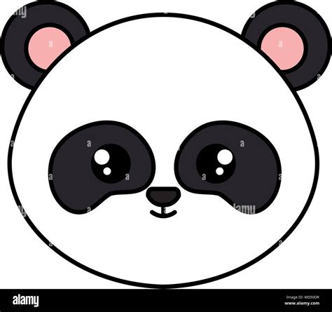 Cute Panda Bear Head Character Stock Vector Image Art Alamy