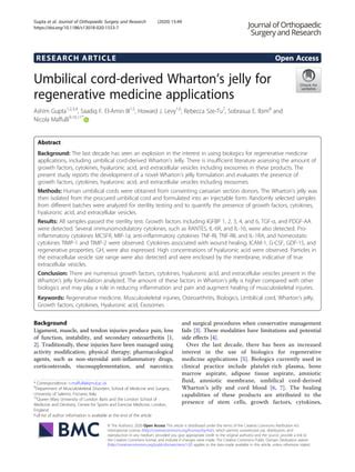 Umbilical cord-derived-whartons-jelly-for-regenerative-medicine ...