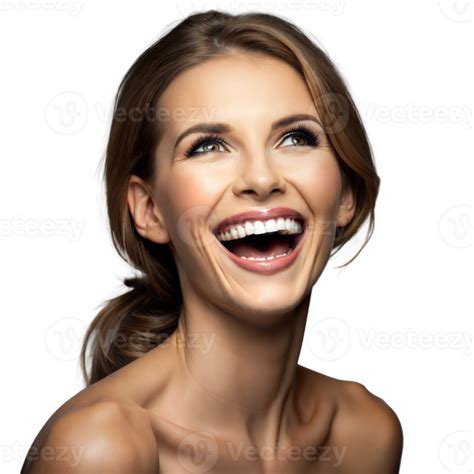 Joyful Young Woman Laughing With Healthy Glowing Skin 44245718 Png