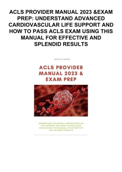 Epub Download Acls Provider Manual 2023 And Exam Prep Understand