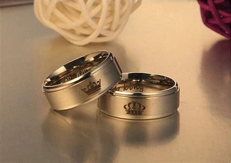 Amazon Blowin Her King His Queen Ring Silver Stainless Steel