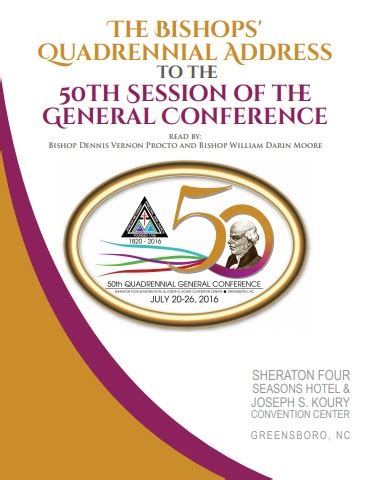 Th Quadrennial Session General Conference Bishops Quadrennial Address