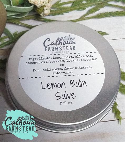 Lemon Balm Anti Viral Salve Cold Sore Balm Lysine Anti Fungal