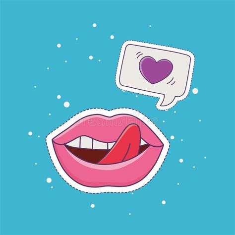 Red Lips With Tongue Stock Vector Illustration Of Mouth 127977790