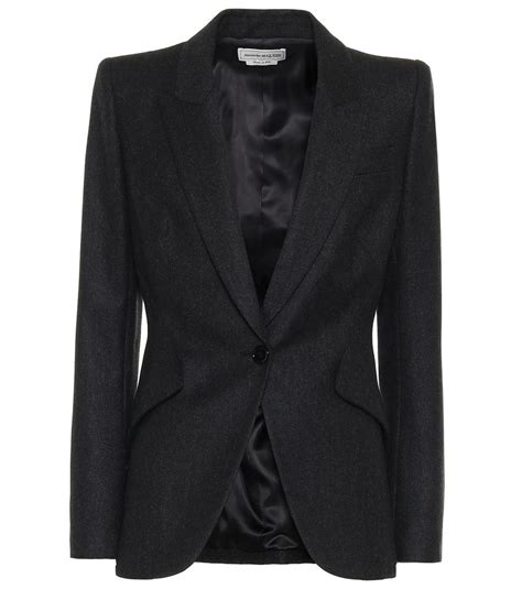 Alexander Mcqueen Single Breasted Wool Blazer Alexander Mcqueen Continues Its Legacy As A