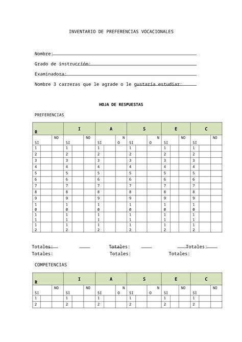 DOCX Inventario De Preferencias Vocacionales DOKUMEN TIPS