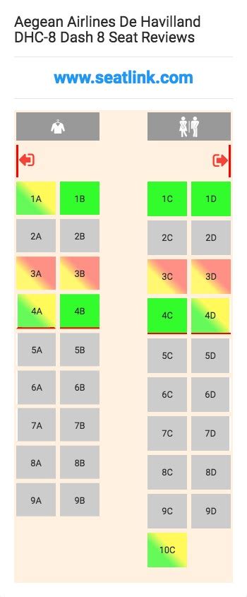 De Havilland Dash 8 Q400 Seat Map