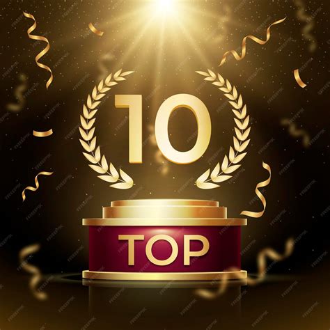 Premium Vector Top 10 Best Podium Award