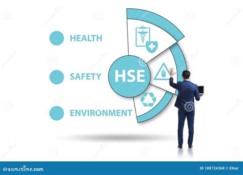 HSE Concept For Health Safety Environment With Businessman Stock