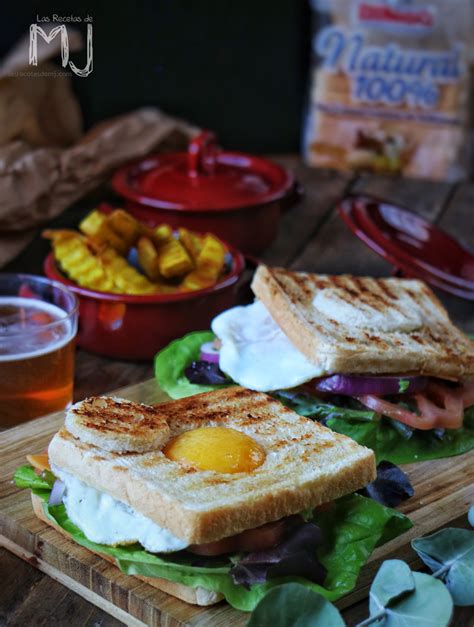 SÁNDWICH VEGETAL CORONADO CON HUEVO Y PATATAS AL HORNO Las Recetas de MJ