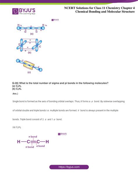 NCERT Solutions For Class 11 Chemistry Chapter 4 Chemical Bonding And