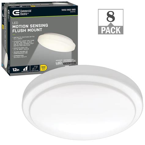 Commercial Electric 12 in. Motion Sensing LED Closet Light Flush Mount ...