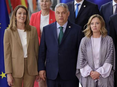 Roberta Metsola Viktor Orban Giorgia Meloni Dago Fotogallery