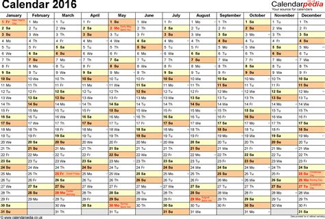 Calendar 2016 Uk With Bank Holidays And Excelpdfword Templates